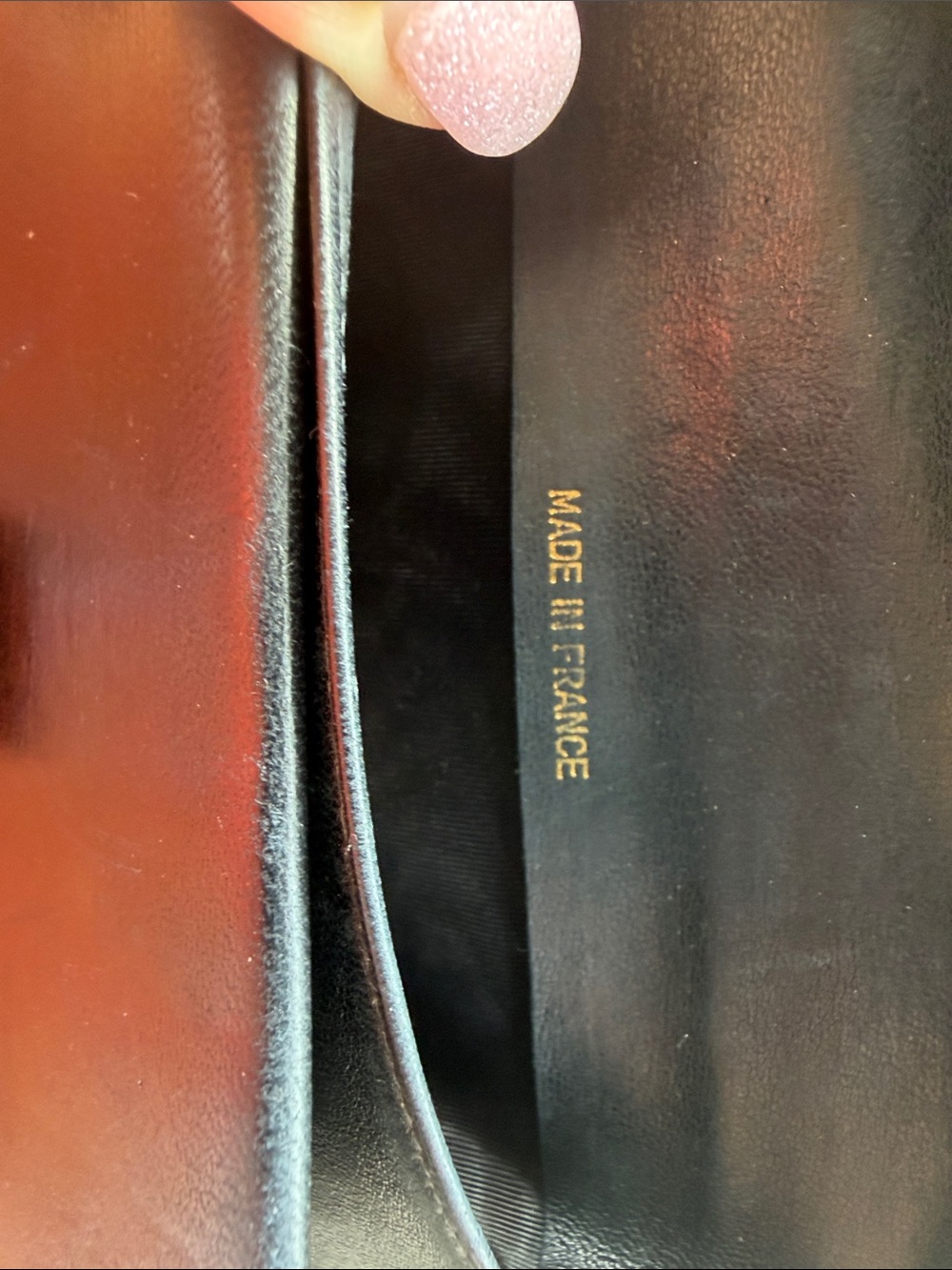 Authentic CHANEL Black Pebbled Leather Wallet with Embossed CC (with chain) - Picture 9 of 11